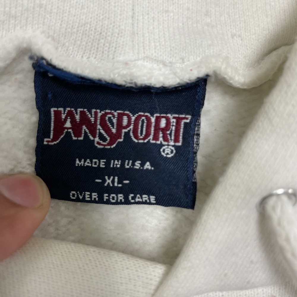 vintage cortland university of new york hoodie‎ mens xl white 1990s jansport USA - Picture 6 of 10